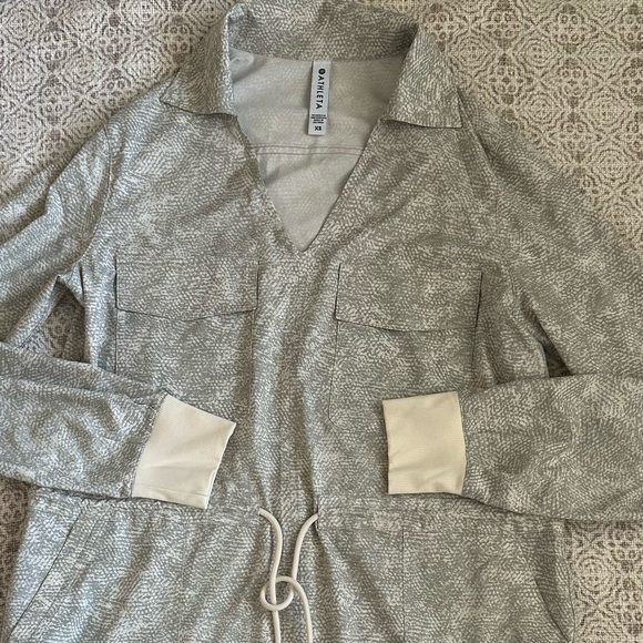 Athleta Zumba Printed Shirtdress In Viper Grey - Picture 8 of 12
